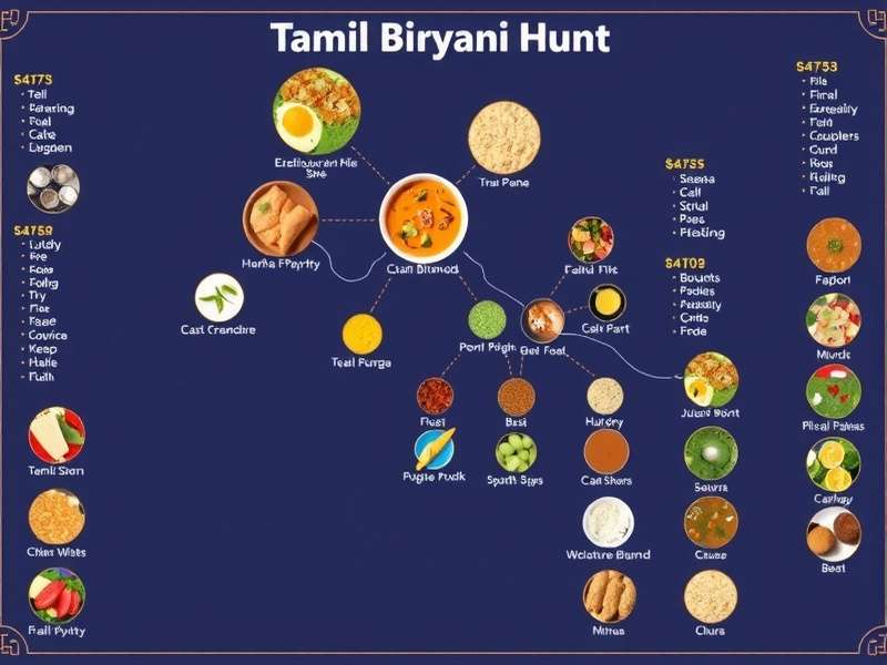 Virtual map showing ingredient locations Tamil Nadu Biryani Hunt Ingredient Map